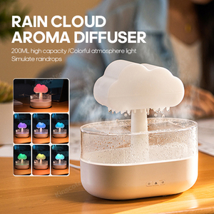 Mây mưa 7 màu sắc ánh sáng ban đêm hương thơm tinh dầu khuếch tán H2O nước nhỏ giọt mưa đám mây Máy tạo độ ẩm không khí - Product Image 2