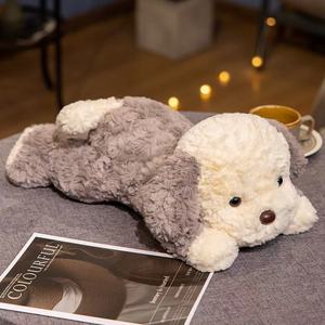 Juguete de perrito de peluche suave personalizado de alta calidad para niños Nueva cara sonriente tumbado Animal de peluche decorativo en 2 colores para elegir - Product Image 2