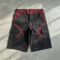Pantalones Cortos de Lona de Alta Calidad de Marca Street Wear, 360 Gsm, Diseño de Parches, Corte Ajustado, Personalizados