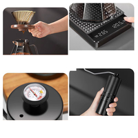 Set Portátil de Lujo de Herramientas para Café, Kit para Preparar Café Espresso y de Goteo con Gotero Manual y Servidor de Vidrio