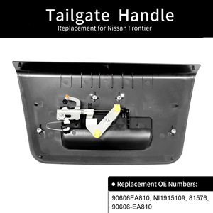 Conjunto de Cerradura de Puerta Trasera Nissan 90606-EA810 Negro con Orificios para Reemplazo de Cerradura de Puerta Frontier 2005-2014 - Product Image 3