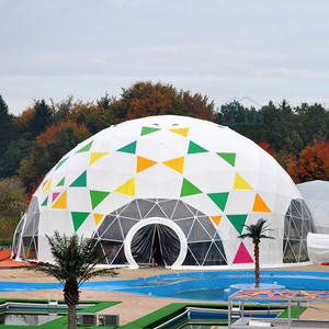 Geodésico-conector de acero galvanizado resistente, cúpula geodésica para eventos de exposición al aire libre, Iglu, Pvc, resistente al agua, color blanco, 10M, para feria - Product Image 1