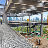 Plateau de terrasse en treillis d'acier TD3 70 pour la construction de bâtiments scolaires, système de terrasse en béton armé certifié sécurité