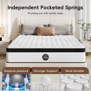 Colchón Moderno Híbrido de Muelles Ensacados con Espuma Viscoelástica y Acústica, Tamaño Personalizado Individual/King, para Hogar, Dormitorio u Hotel, Empacado en Caja - Product Image 5