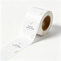 Étiquettes d'emballage de thé minimalistes Haoxuan OEM, film PP mat blanc, design épuré, autocollants imprimés pour contenants de thé