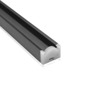 Haute transmission W16 * H20mm lumière LED miroir de salle de bain en aluminium T5 diffuseur acrylique 3500K blanc chaud CRI 90 élégant anodisé