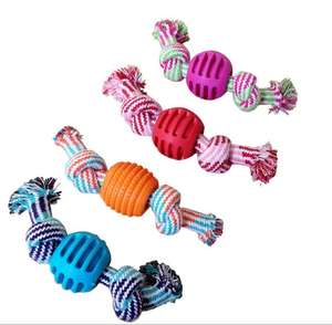 Mainan Interaktif Gigitan Tali Anjing, Mainan Anak Anjing Tangguh untuk Anjing Kecil Sedang, Mainan <span class=keywords><strong>Tug</strong></span> Perang Membersihkan Gigi - Product Image 3