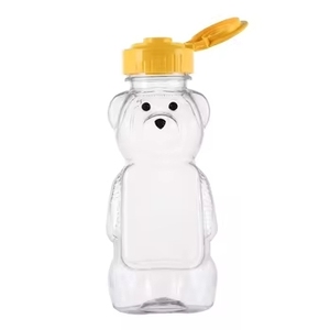 Rõ ràng bóp nhựa mật ong chai gấu mật ong Jar <span class=keywords><strong>container</strong></span> Dispenser với Flip Top nắp dễ thương hình dạng động vật - Product Image 4