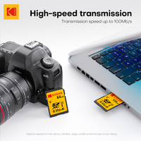 Tarjeta de Memoria SD Profesional Kodak de 128 GB y 64 GB, U3 A1, Velocidad de Lectura de 100 Mb/s, Material Plástico para Cámaras de Video
