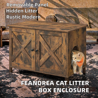 Meuble pour litière de chat, cloison amovible dissimulée, maison pour chat d'intérieur, table d'appoint, 31,5 x 20,9 x 19,7 pouces, moderne