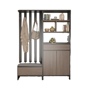 Cloison de séparation intégrée pour salon et porche, meuble d'entrée moderne en bois massif, écran nordique convertible pour hall d'entrée, mobilier de maison - Product Image 1