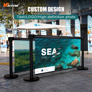 Tùy Chỉnh Thiết Kế Nhiệm Vụ Nặng Nề Thép Không Gỉ <span class=keywords><strong>L</strong></span> Đứng Quảng Cáo Đứng CE Chứng Nhận Polyester Thời Tiết Kiểm Soát Đám Đông Hàng Rào - Product Image 3