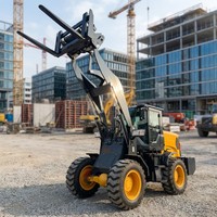 2026 NEUER Gelenkiger Mini-Radlader mit Palettengabel und Frontschaufel Kompakter 4x4 Radlader für Landwirtschaft und Ranchbetrieb