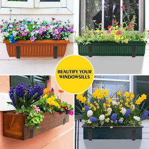 Cửa sổ planter hộp chân đế có thể điều chỉnh Heavy Duty Wall Mount Cửa Sổ Hoa hộp ngoài trời với Bracket (6 để 12 trong) - Product Image 5