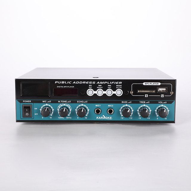Mini Amplifier 60w Constant Pressure Attack and Mini Bt Amplifier with 2-channel Microphone Input