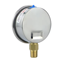 Manomètre OEM en acier inoxydable, indicateur de pression, air, huile, anti-explosion, résistant aux chocs, connexion en laiton, 0~600 bar, CE