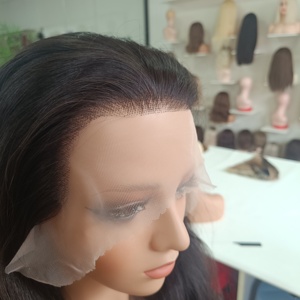 วิกผมแท้แบบจีนถักมือ ยอดนิยมในตลาด  ฐานไหม  <span class=keywords><strong>สี</strong></span><span class=keywords><strong>ดำ</strong></span>ธรรมชาติ  ลอนคลาย  ความหนาปานกลาง  จัดส่งรวดเร็ว - Product Image 4