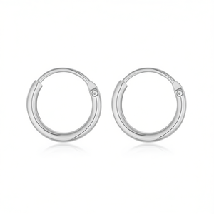 Pendientes de Aro de Acero Inoxidable Amy Amy, Plateados, 2.0*14, Joyería Clásica de Moda para Mujer, Regalo - Product Image 3