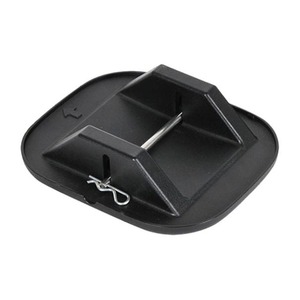 Pieds stabilisateurs d'angle robustes 4 pièces pour caravanes RV avec plaques de jambe à ressort Jack Foot Pad Acier inoxydable noir - Product Image 3