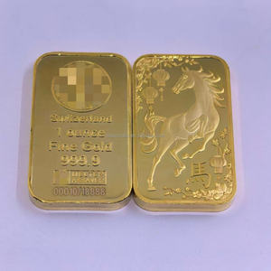 Lingot de cuivre plaqué or 24 carats personnalisé 2026, lingot solide, 12 signes du <span class=keywords><strong>zodiaque</strong></span>, cheval, barre d'or avec numéro de série pour collection - Product Image 5