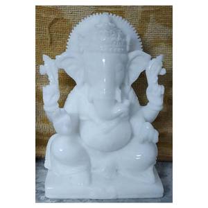 Sculpture de seigneur ganati, pierre blanche, Pure, grande taille - Product Image 1