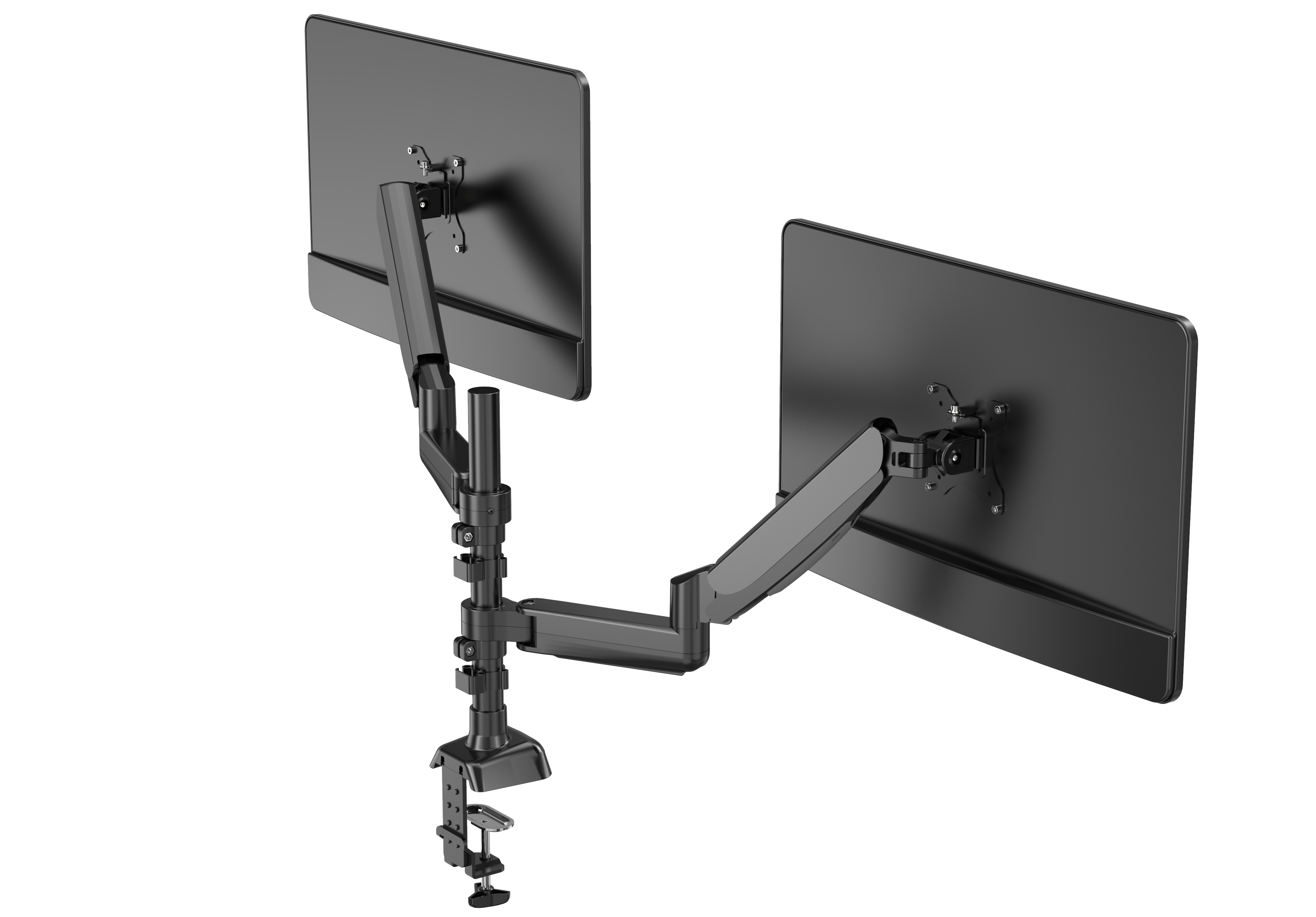 Single/Double LCD Monitor Height Adjustable Desk Mount Stand Stock