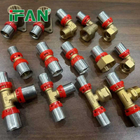 IFAN PEX Al PEX Pipe U/TH Profile Universal Elbow Tee Socket Brass Forged Press Fittings