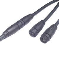 Conector de Cable de Iluminación LED para Exteriores, Impermeable IP68, Enchufe Eléctrico de CC/CA de 2-9 Pines con Conector Hembra de Latón, Corriente Nominal de 10A