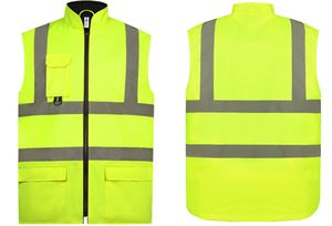 เสื้อกั๊กนิรภัยสะท้อนแสงเสื้อกั๊กนิรภัยสีเหลืองสีส้มออกแบบโลโก้ได้ตามต้องการ - Product Image 2