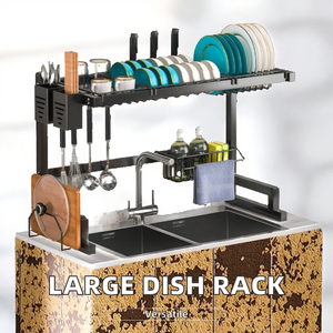 Vendita calda di grandi dimensioni in metallo contenitore ciotola stendino <span class=keywords><strong>lavello</strong></span> da <span class=keywords><strong>cucina</strong></span> ripiani ripiani sistema di drenaggio uso come supporto - Product Image 2