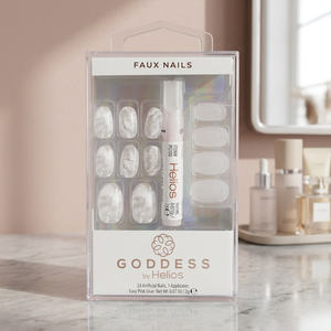 Ongles artificiels style marbre blanc - Product Image 3