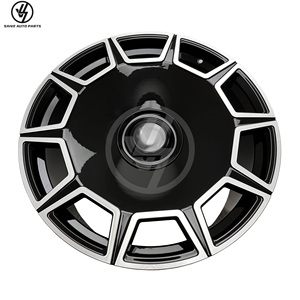 Rines Personalizados de Aleación de Aluminio Forjado con Múltiples Radios, Acabado Negro para Rolls Royce Phantom, Cullinan, Ghost, Dawn, 20-24 Pulgadas, 1 Año de Garantía - Product Image 1