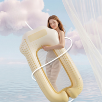 Da Niu Transat gonflable en maille pour piscine, lit flottant respirant avec appui-tête pour adultes.