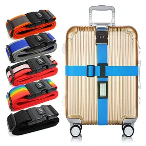 Travel Accessories Can Be Adjusted Luggage Belt Suitcase Lock Buckle Strap Travel Custom Luggage Strap