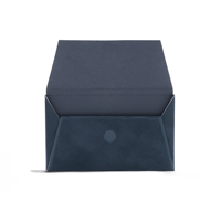 Pochette élégante en velours bleu marine pour mariage avec fermeture magnétique cachée pour cartes d'invitation, design personnalisé imprimé