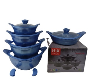 Utensilios de cocina para el hogar, 12 Uds., paneles de fundición a presión de aleación de aluminio de 20/24/28/32/28cm, juego de ollas de cocina antiadherentes, juegos de granito - Product Image 2