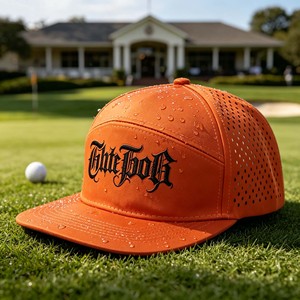 Casquette Snapback OEM de Haute Qualité, Personnalisée avec Trous Découpés au Laser, Logo Imprimé Imperméable, pour Extérieur, 6 Panneaux, en Polyester Plat - Product Image 3