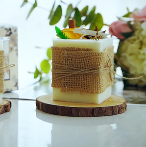 Candélabre d'arômes bleu fait main en cire de soja parfumée pour l'aromathérapie et la décoration intérieure – Cadeau artisanal parfumé à base de plantes pour fêtes - Product Image 4