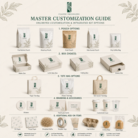 Kit d'emballage de café de luxe personnalisé avec boîte cadeau, sac à soufflet latéral personnalisable, gobelet en papier, ensemble de filtres à café, kit de sacs à café
