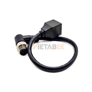 Adaptador de Conector Hembra RJ45 a M12 Codificado X y D, 0.75m, 4 Pines, Impermeable, con Fijación Frontal, Divisor de Cable - Product Image 6