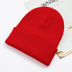 Vente en gros de logo de broderie personnalisé pour l'hiver Beanies-100 % d'acrylique pour enfants et hommes, couleurs unies, tricot jacquard - Product Image 4