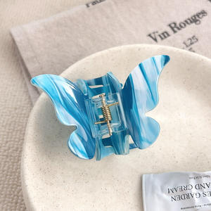 YJL elegante Dreamy Gradient Color mariposa forma acrílico garra Clip exquisito tamaño pequeño niñas pinza de pelo dulce moda Clip - Product Image 6