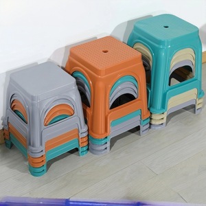 Plastic <b>Stool</b> Stackable Durable Home Use Living Room <b>Bathroom</b> Modern Minimalist Design - Product Image 1