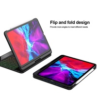 Étui rotatif à 360 degrés pour iPad Pro 11, 10,9, 10,2 pouces avec clavier sans fil, support pivotant, étui robuste antichoc