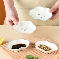 Céramique Mignon Nuages Trempette Sauce Plat Hot Pot Assaisonnement Plats Salade Bol Vaisselle Cuisine Vinaigre De Soja Serpent Assiette À Dessert