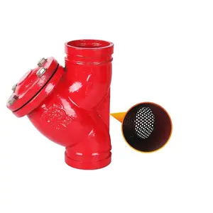 UL/FM onaylı Y tipi süzgeç yivli biter y-tipi süzgeç su pompası manuel standart filtre manuel kontrol vanası sünek demir