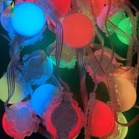 Source de lumière LED à pixels de 50 mm, points lumineux blanc laiteux 10086 7 RGB IP67, CRI élevé 80, DC24V SPI pour aménagement paysager