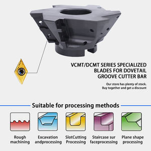 Fraise à rainure en V à queue d'aronde haute résistance, disque de fraisage CNC pour le nettoyage, tête de fraise pour l'usinage des métaux - Product Image 3