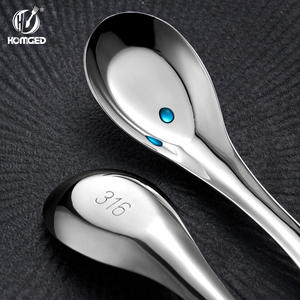 316 acier inoxydable moderne miroir polonais lave-vaisselle ménage soupe et cuillère à manger - Product Image 3