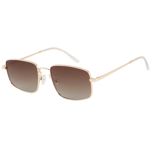 Lunettes de soleil rectangulaires en métal avec logo personnalisé, monture intégrale, protection UV400, style décontracté unisexe - Product Image 4